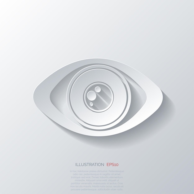 Icono de ojo símbolo de ojo humano ilustración vectorial