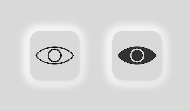 Icono de ojo Símbolo de visión Signo reloj vector