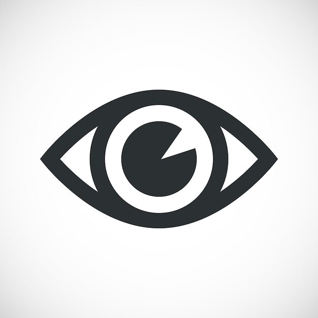 Icono de ojo simple Icono de ojo aislado sobre fondo blanco