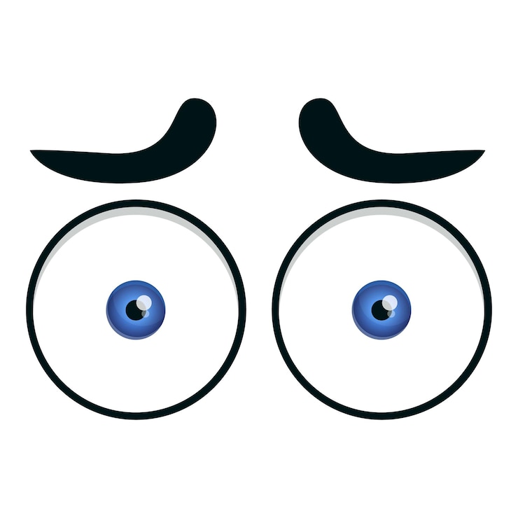 Vector icono de ojos asustados icono vectorial de ojos asustada para diseño web aislado sobre fondo blanco