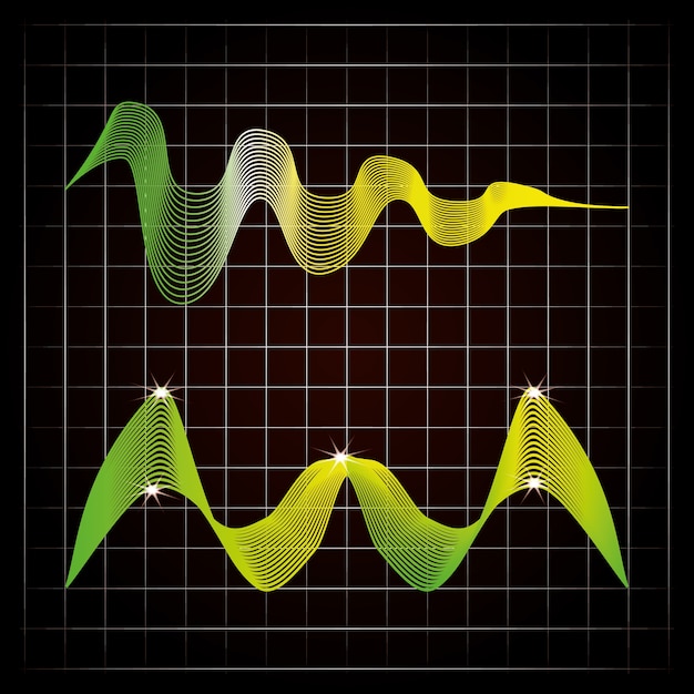 icono de la ola de sonido verde