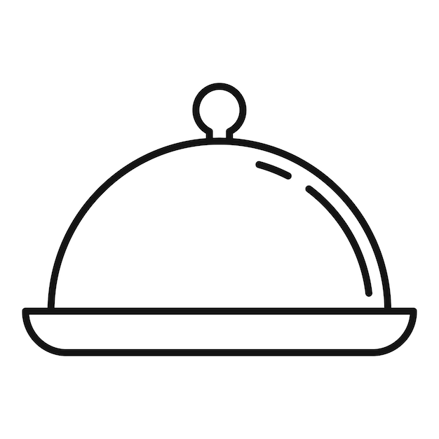 Icono de olla de bandeja Icono de vector de olla de bandeja de contorno para diseño web aislado sobre fondo blanco