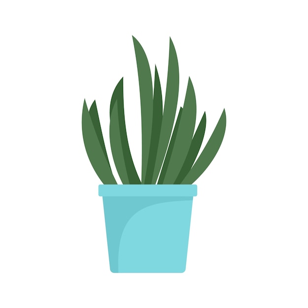 Icono de la olla de cactus Ilustración plana del icono vectorial de la olla del cactus para el diseño web