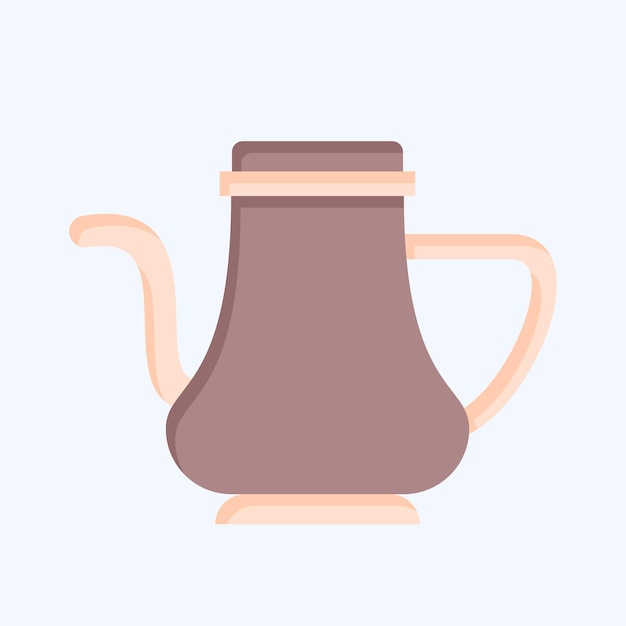 Icono de olla caliente relacionado con la decoración vintage símbolo de estilo plano ilustración simple