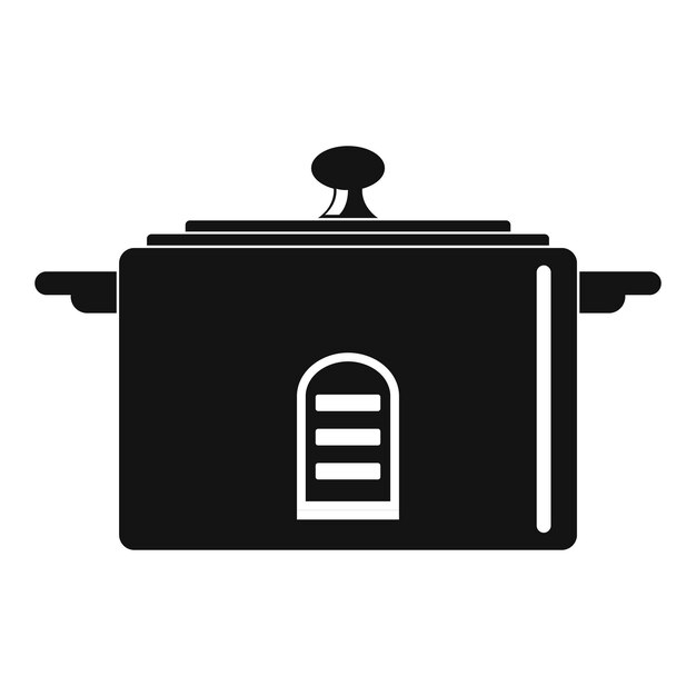 Icono de olla digital Ilustración sencilla del ícono vectorial de olla digital para el diseño web aislado en fondo blanco