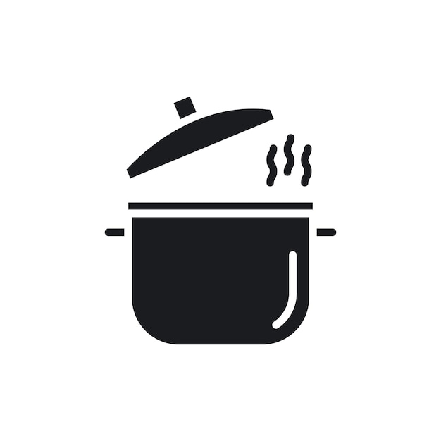 El icono de la olla establece la cocina asiática de la olla de arcilla símbolo vectorial de la cocina utensilios de la olla icono en el estilo lleno y delineado