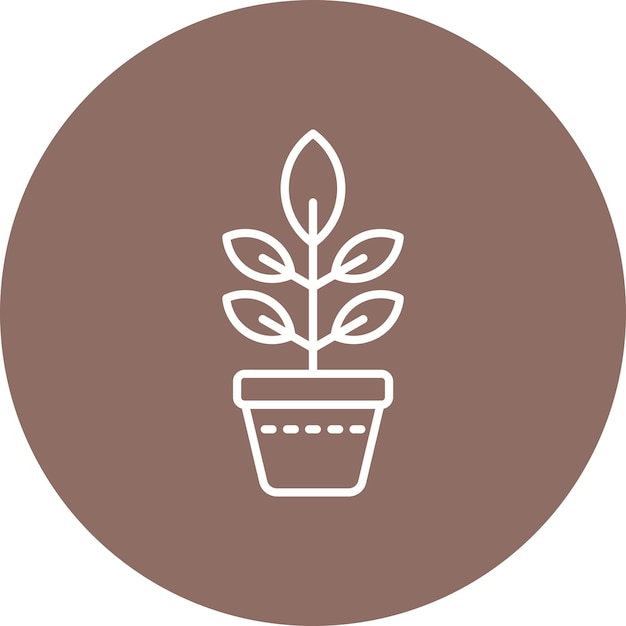 Icono de la olla de la planta