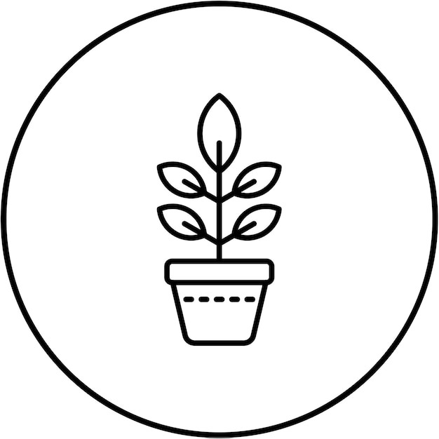 Icono de la olla de la planta