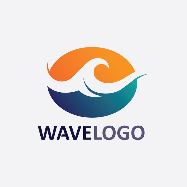 Vector icono de onda y gota de agua vector ilustración diseño logo negocio