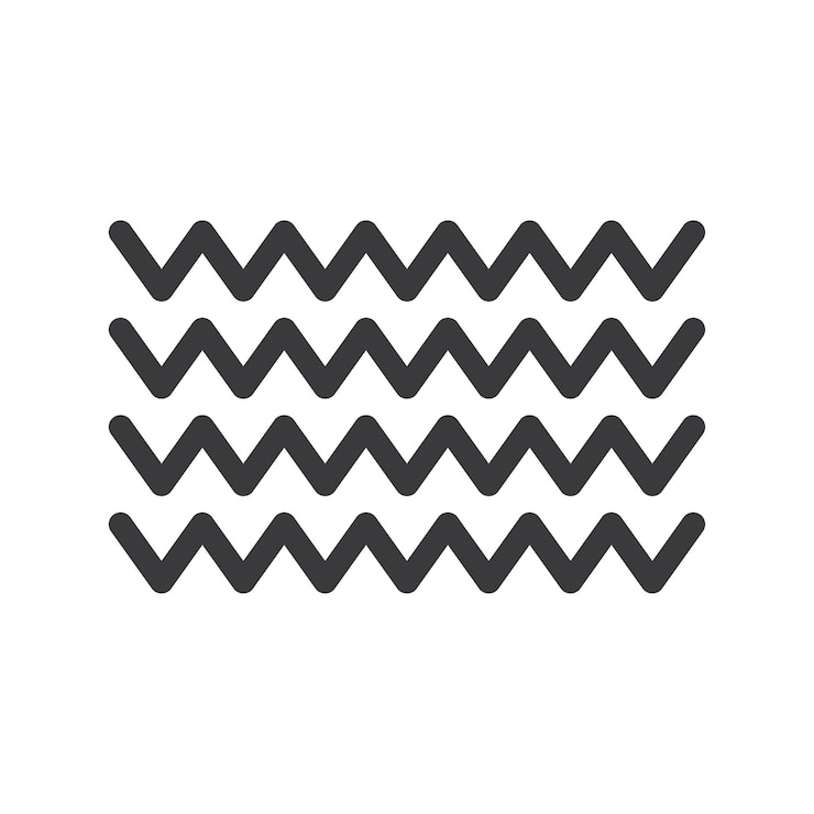 Vector icono de onda en zigzag ilustración vectorial aislada