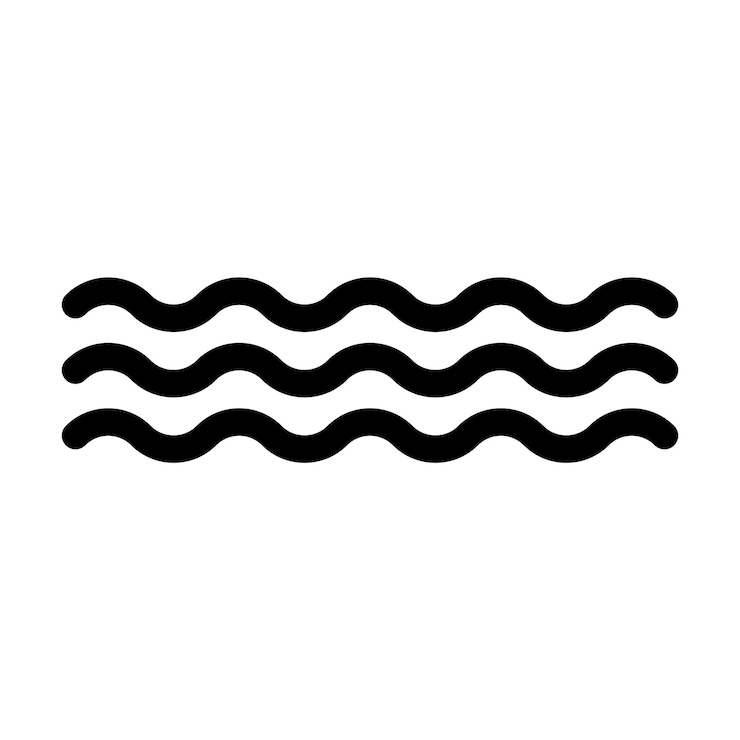 Vector icono de ondas símbolo de signo en línea ilustración vectorial