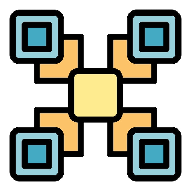 Icono de operación de criptomoneda Contorno Icono vectorial de operación de cryptomoneda Color plano aislado