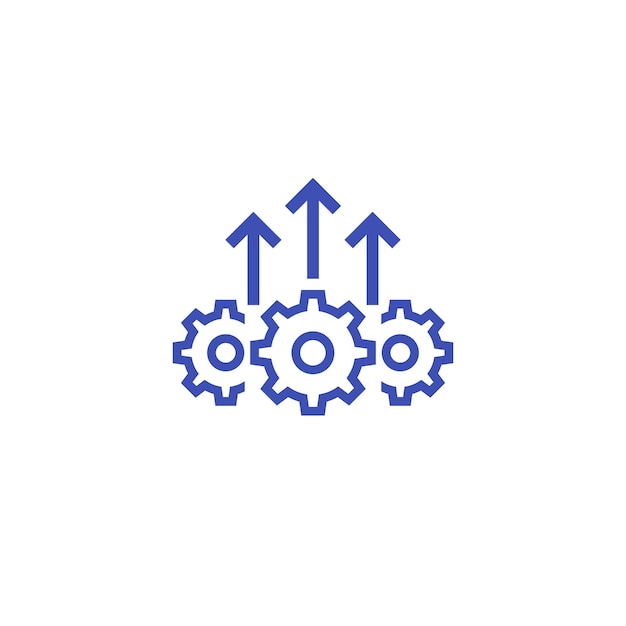 icono de operación eficiente de excelencia operativa