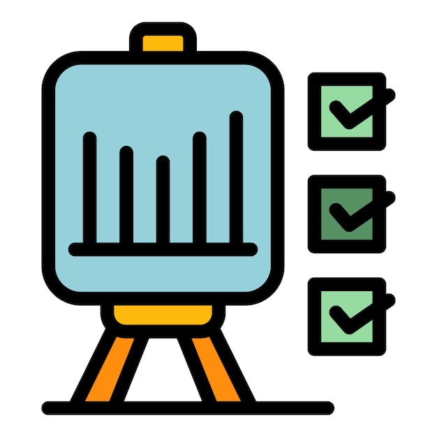 Icono de oportunidad del gráfico Contorno del gráfico Vector de oportunidad del ícono Color plano aislado