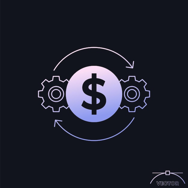 icono de optimización de costes vector de reducción de costes