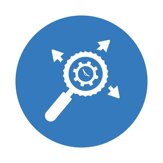 Icono de optimización de la reputación Diseño de color azul