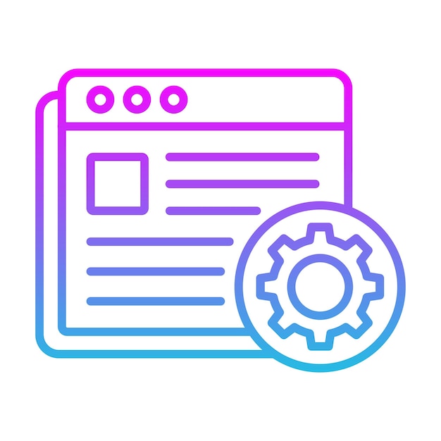 Icono de optimización de la web