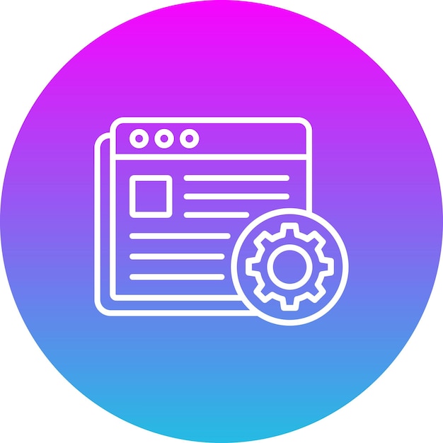 Icono de optimización de la web