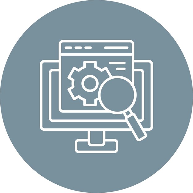 Icono de optimización de la web