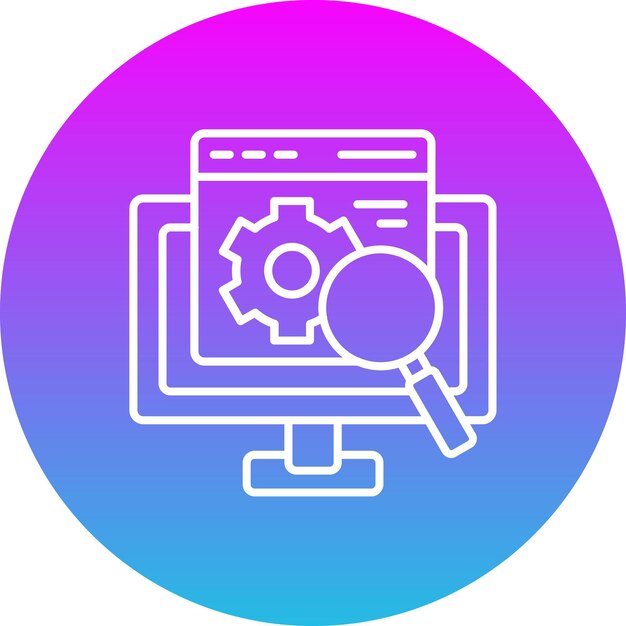 Icono de optimización de la web