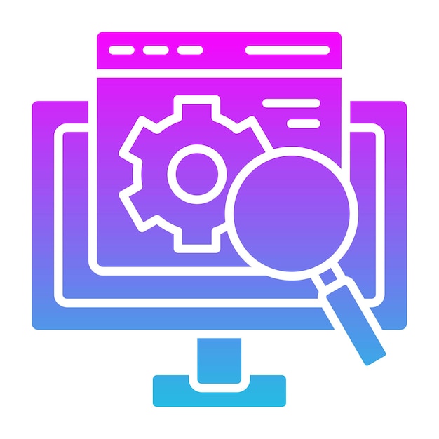 Icono de optimización de la web