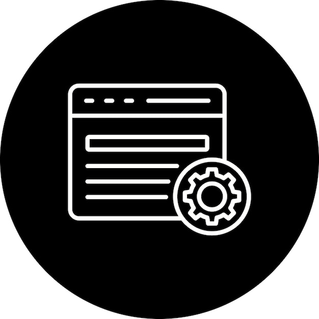 Icono de optimización de la web