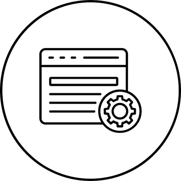 Icono de optimización de la web