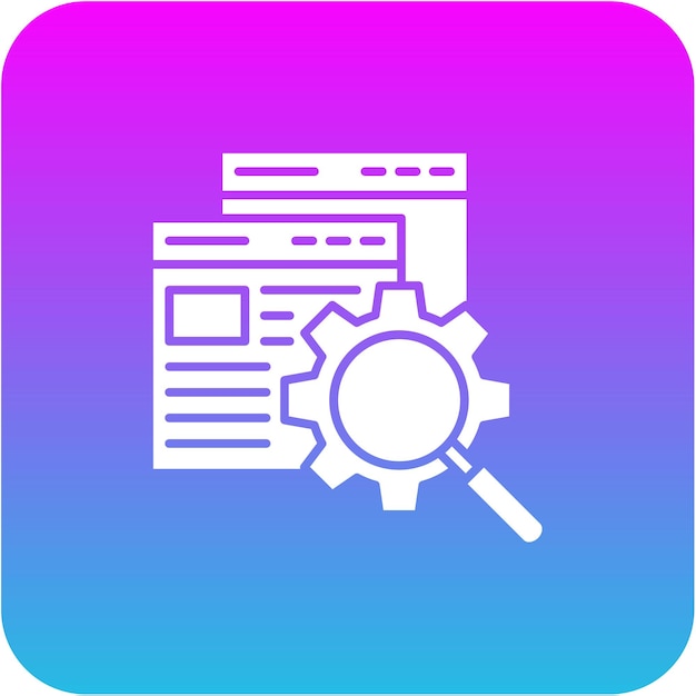 Icono de optimización de la web
