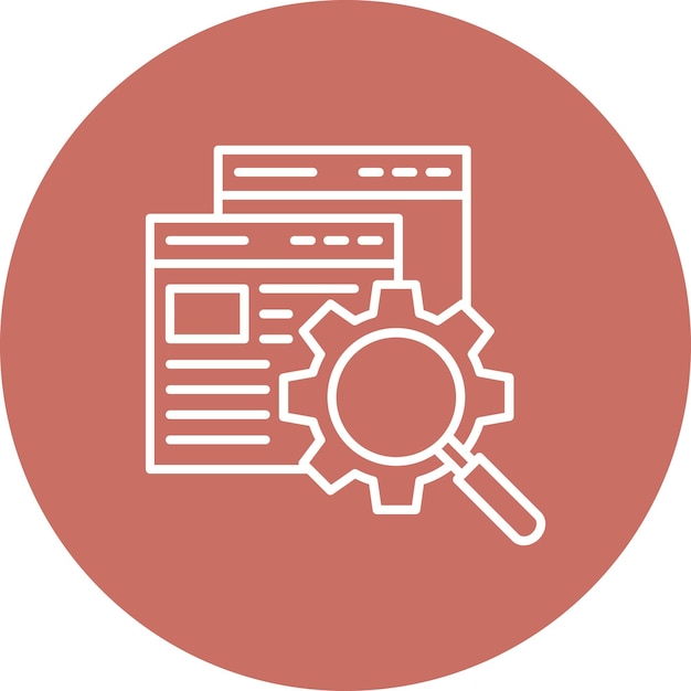 Icono de optimización de la web