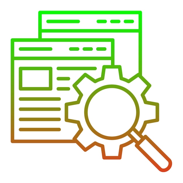 Icono de optimización de la web