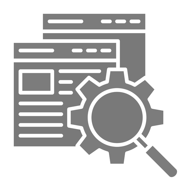Icono de optimización de la web