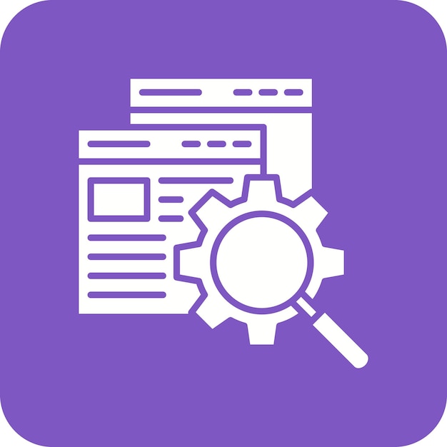 Icono de optimización de la web