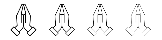 Ícono de oración Conjunto de símbolos de señales de contorno