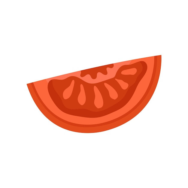 Icono orgánico de tomate vegetal aislado en blanco