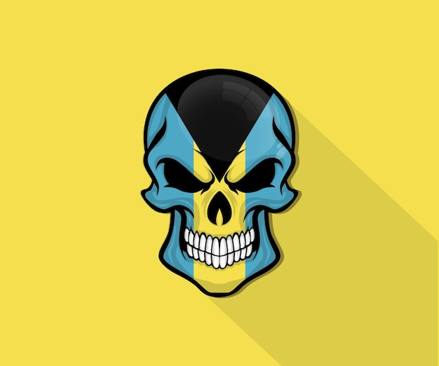 El icono del orgullo de la bandera de la calavera de las Bahamas