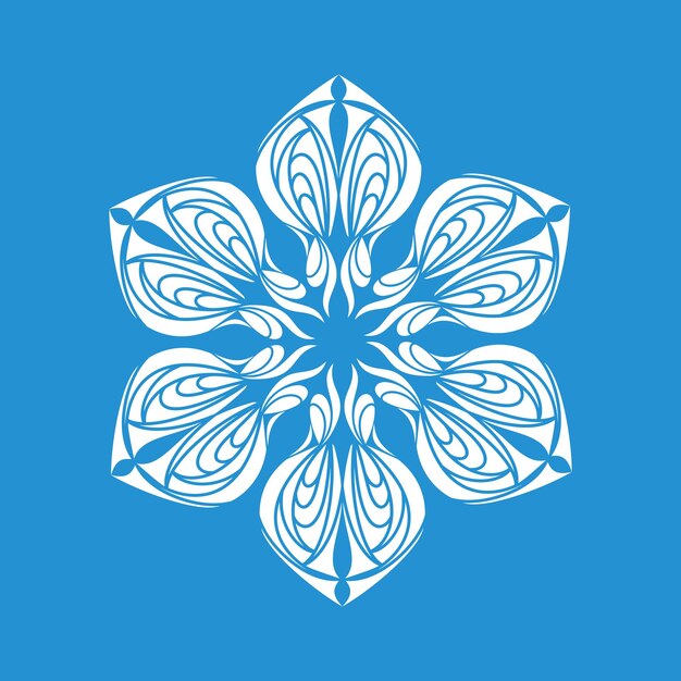Icono de ornamento de copo de nieve Ilustración sencilla del icono vectorial de ornamento del copo de Nieve para la web