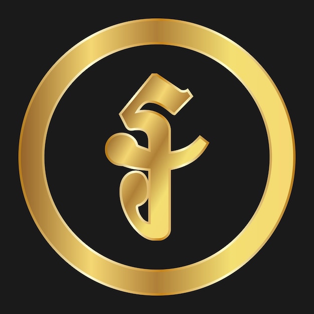 Icono de oro del Riel Concepto de moneda web de Internet