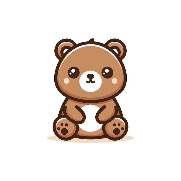 icono de oso de dibujos animados vector de personajes