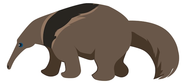 Icono de oso hormiguero Símbolo de animal de zoológico Carácter de naturaleza