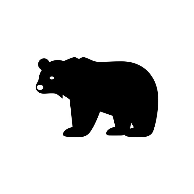 Vector icono de oso marrón en fondo blanco ilustración vectorial simple