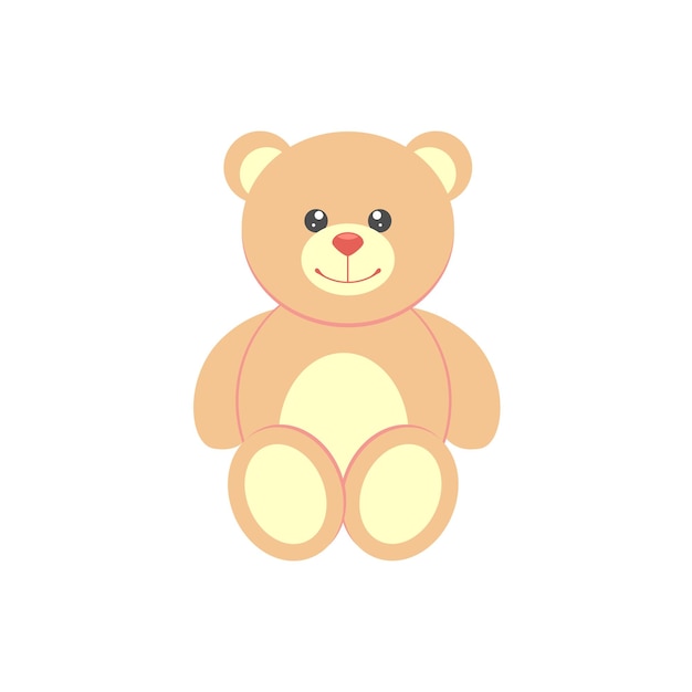 Icono de oso de peluche. aislado en el fondo. ilustración vectorial ep 10.