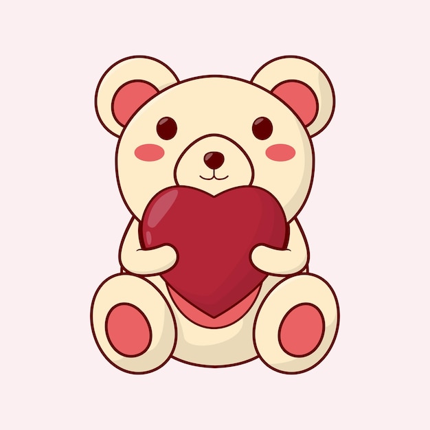 El icono del oso de peluche es una ilustración de la colección de juegos de San Valentín