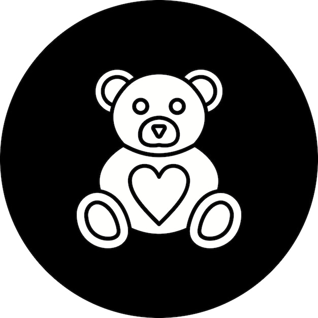 Vector el icono del oso de peluche