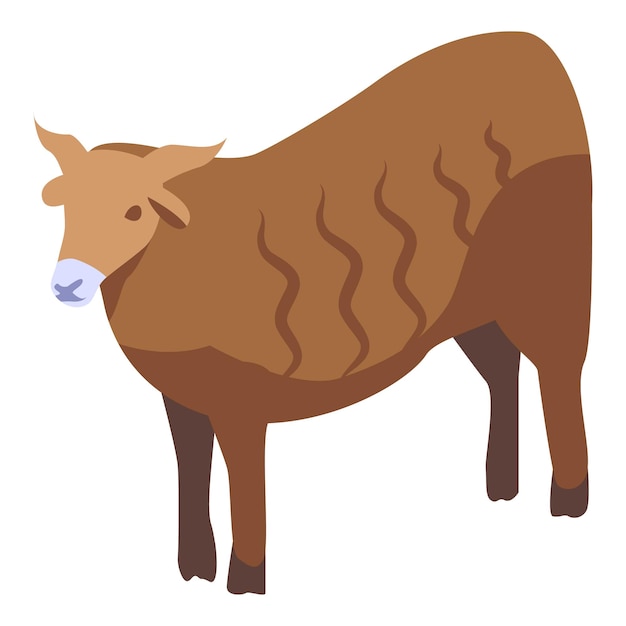 Icono de ovejas de granja Isométrica de icono de vector de ovejas de granja para diseño web aislado sobre fondo blanco