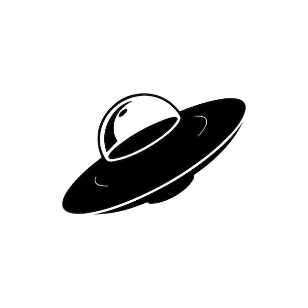 Icono de OVNI aislado en fondo blanco Platillo volador Ilustración vectorial