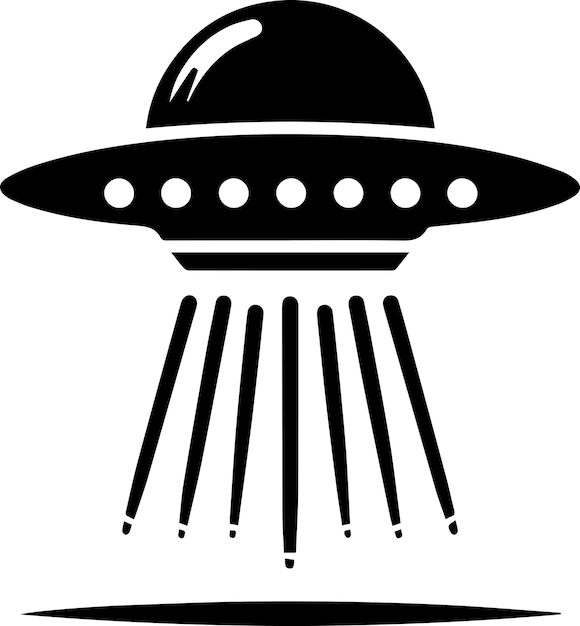 El icono del OVNI es una silueta vectorial de color negro 7