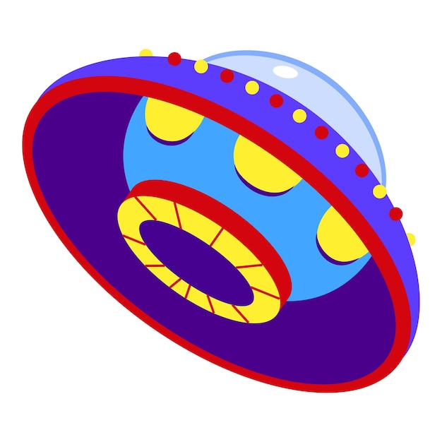 Icono de ovni estrella Caricatura de icono de vector ovni estrella para diseño web aislado sobre fondo blanco