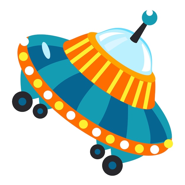 Icono de ovni estrella Caricatura de icono de vector ovni estrella para diseño web aislado sobre fondo blanco