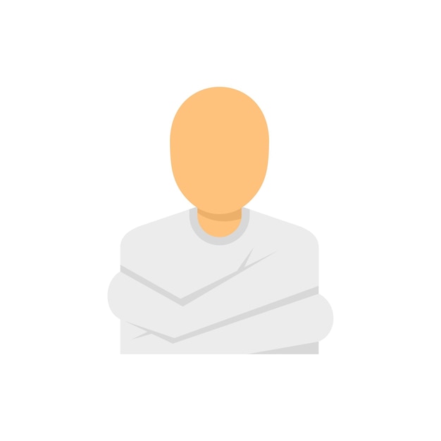 Icono de paciente con trastorno mental Ilustración plana del icono de vector de paciente con trastorno mental aislado sobre fondo blanco