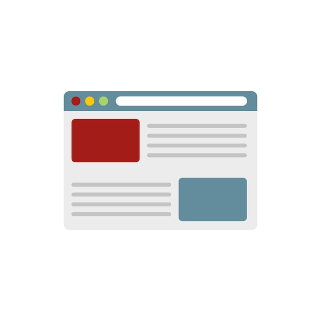 Icono de página web de marketing de afiliados Ilustración plana del icono de vector de página web de marketing de afiliados aislado sobre fondo blanco
